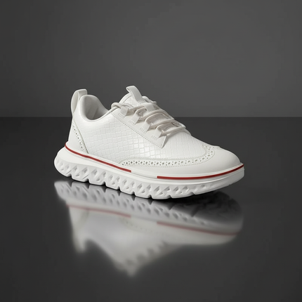 Men’s Textured Lace-Up Cushion Sneakers