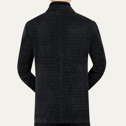 Men’s Textured Notch Lapel Two-Button Blazer