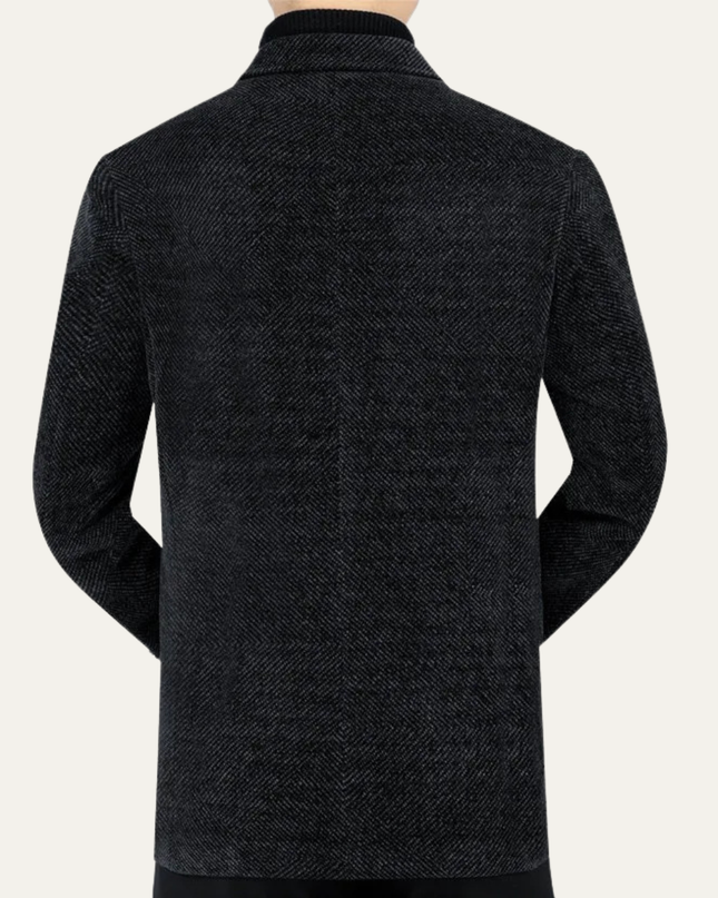 Men’s Textured Notch Lapel Two-Button Blazer