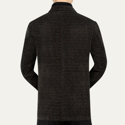 Men’s Textured Notch Lapel Two-Button Blazer