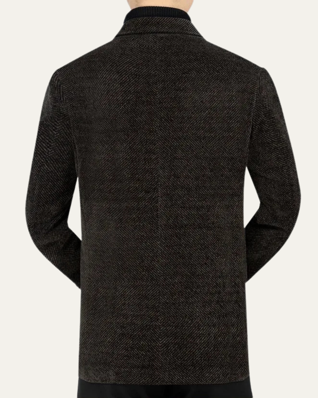 Men’s Textured Notch Lapel Two-Button Blazer