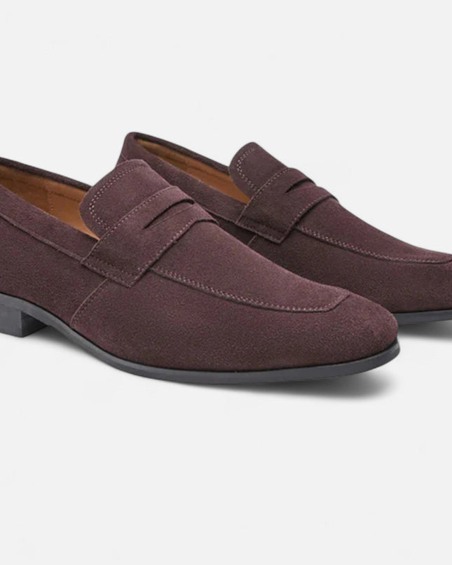 Men’s Textured Penny Strap Loafers