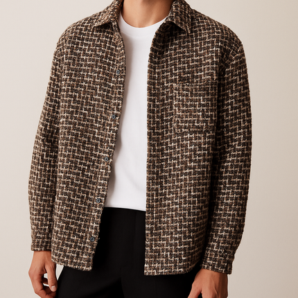 Men’s Textured Shirt Jacket