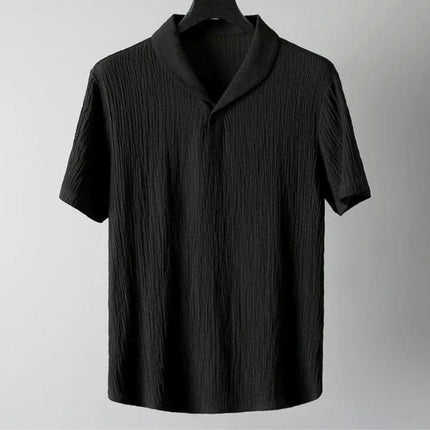 Men’s Textured Short Sleeve Top and Pants Set