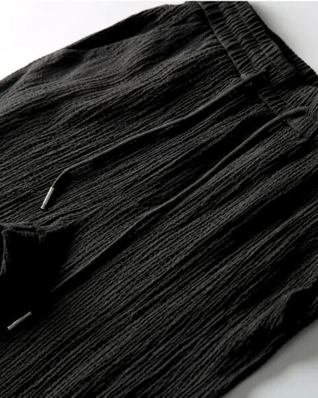 Men’s Textured Short Sleeve Top and Pants Set
