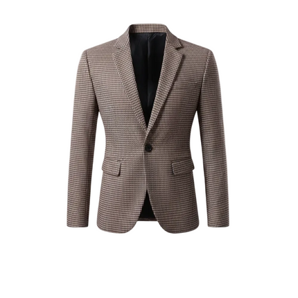 Men’s Textured Single Button Blazer