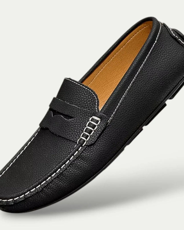Men’s Textured Slip-On Loafers
