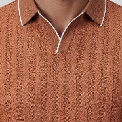 Men’s Textured Trim Polo Shirt