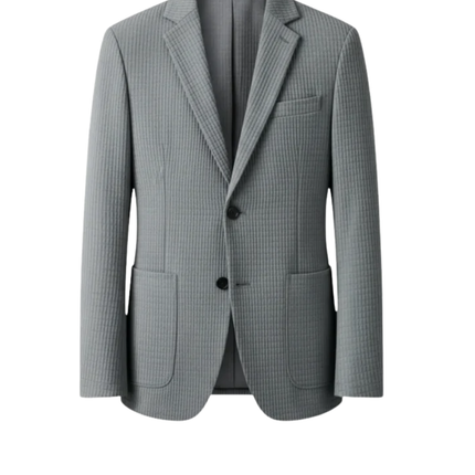 Men’s Textured Two Button Blazer
