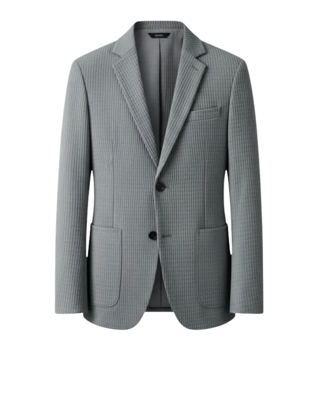 Men’s Textured Two Button Blazer