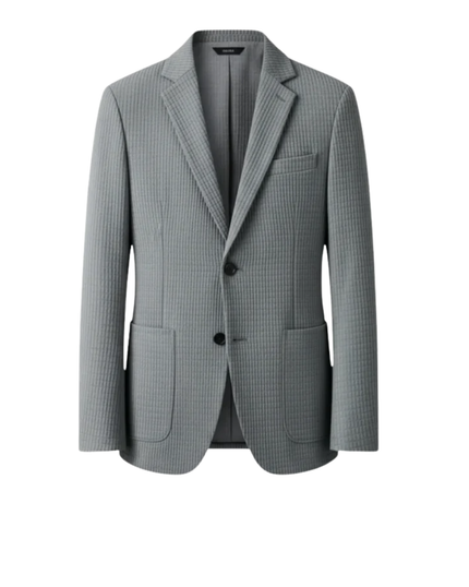 Men’s Textured Two Button Blazer