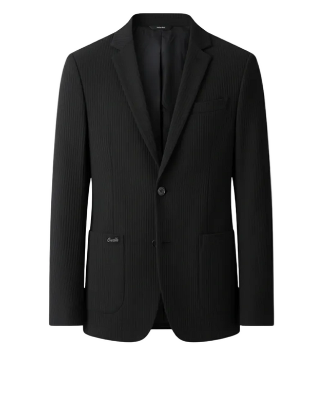 Men’s Textured Two Button Blazer