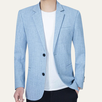 Men’s Textured Two-Button Notched Blazer