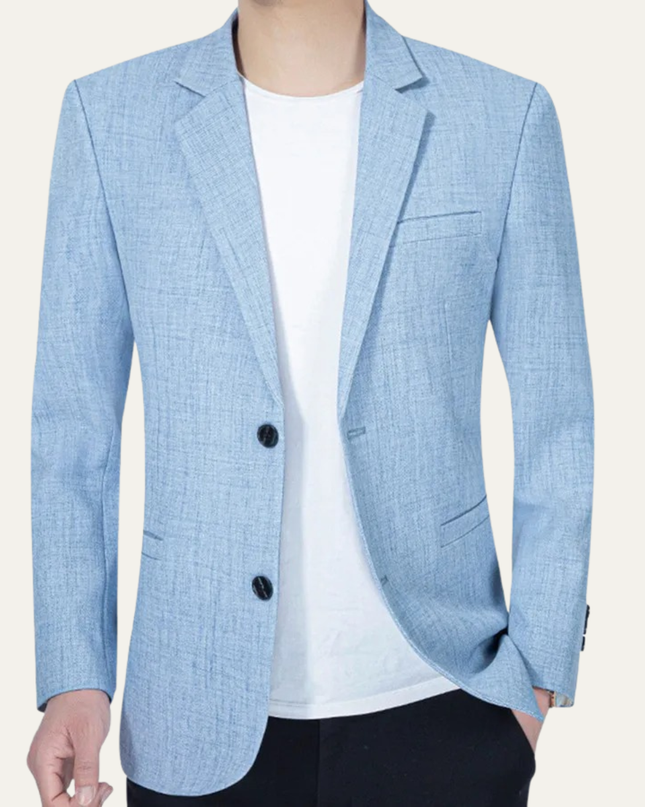 Men’s Textured Two-Button Notched Blazer