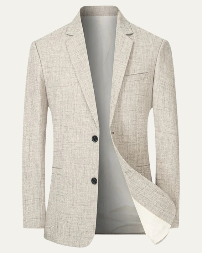Men’s Textured Two-Button Notched Blazer