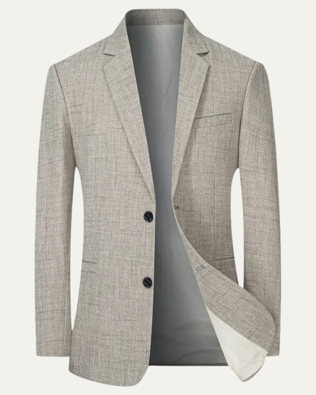 Men’s Textured Two-Button Notched Blazer