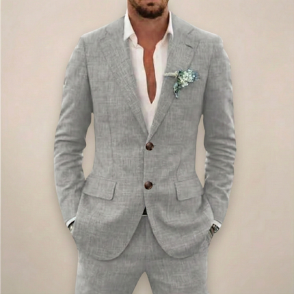 Men’s Textured Two-Button Suit Set