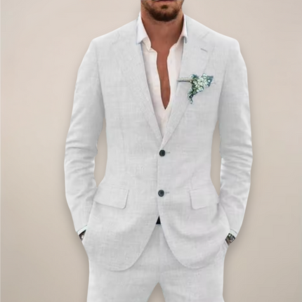 Men’s Textured Two-Button Suit Set