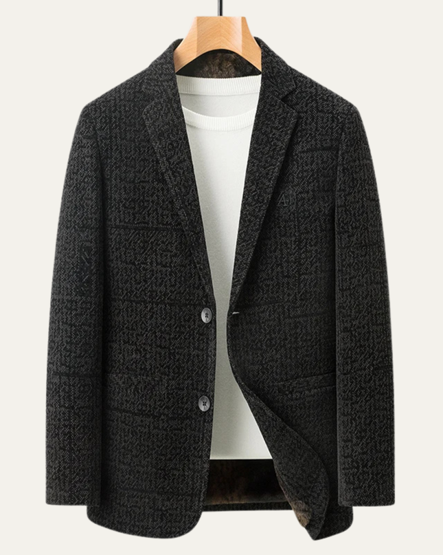 Men’s Textured Two-Button Tailored Blazer