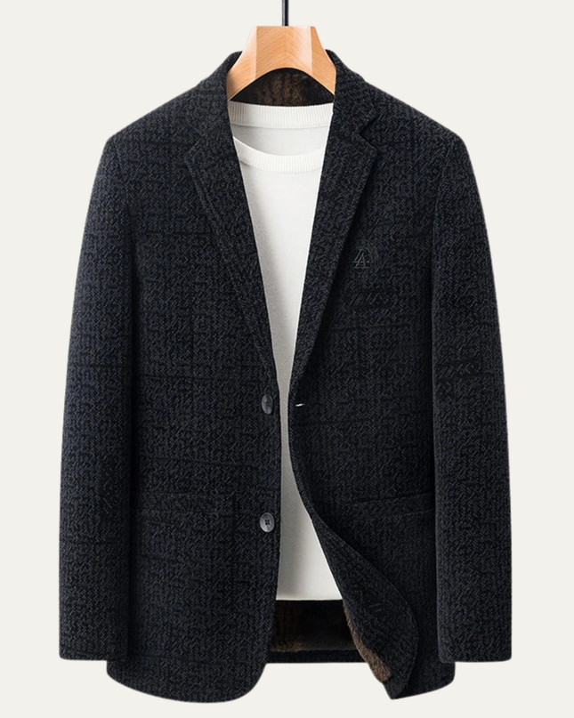 Men’s Textured Two-Button Tailored Blazer