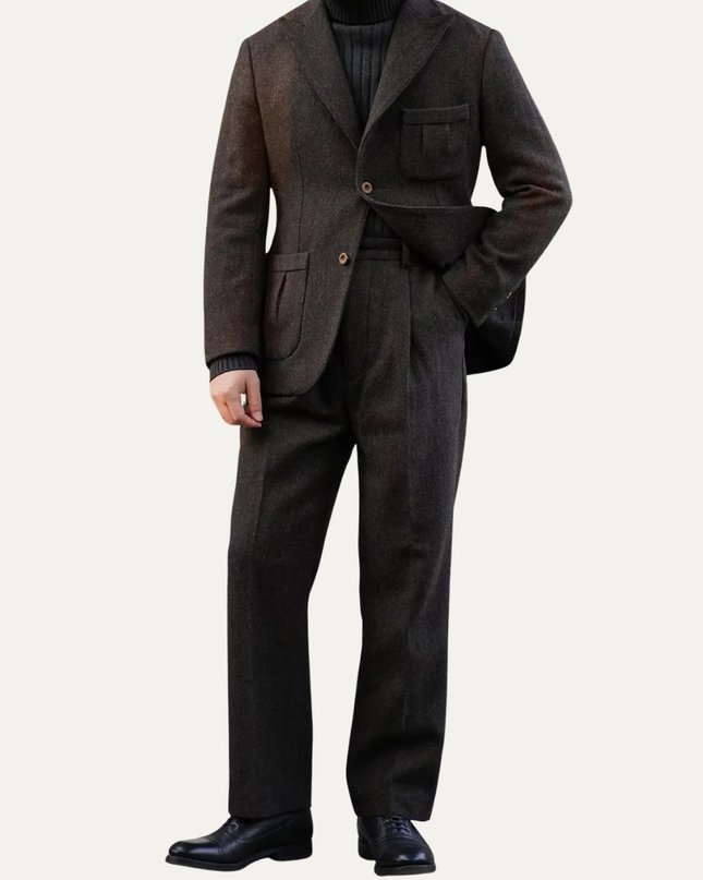 Men’s Textured Two-Piece Tailored Set