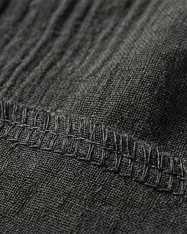 Men’s Textured V-Neck Long Sleeve Shirt