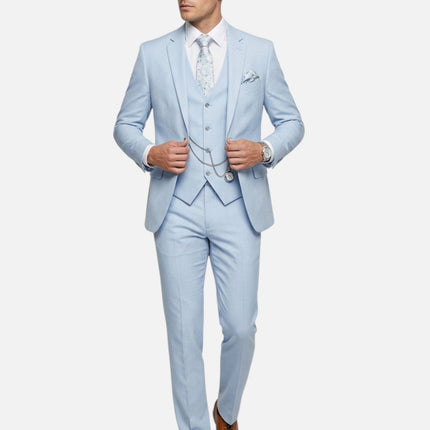 Men’s Three-Piece Chain Detail Suit Set