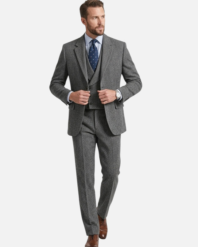 Men’s Three-Piece Heritage Texture Suit Set