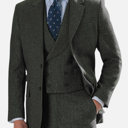 Men’s Three-Piece Heritage Texture Suit Set