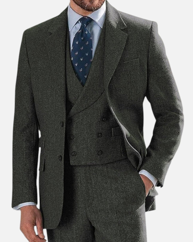 Men’s Three-Piece Heritage Texture Suit Set