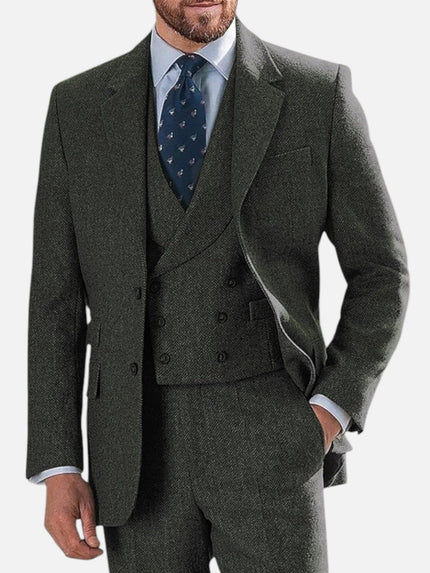 Men’s Three-Piece Heritage Texture Suit Set