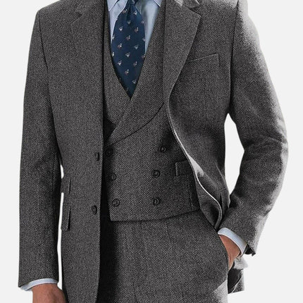 Men’s Three-Piece Heritage Texture Suit Set