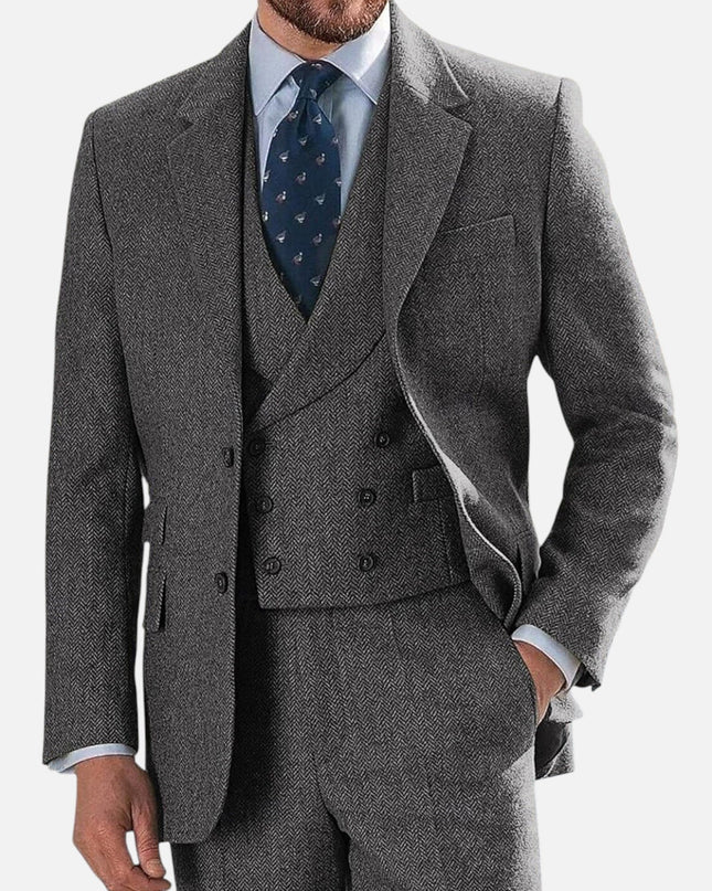 Men’s Three-Piece Heritage Texture Suit Set
