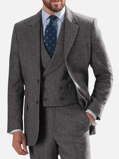 Men’s Three-Piece Heritage Texture Suit Set
