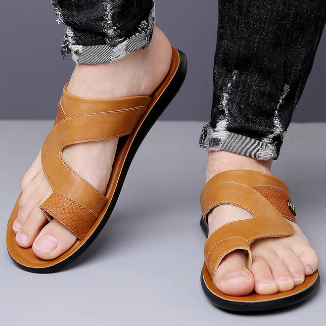 Men’s Toe Loop Strap Slide Sandals