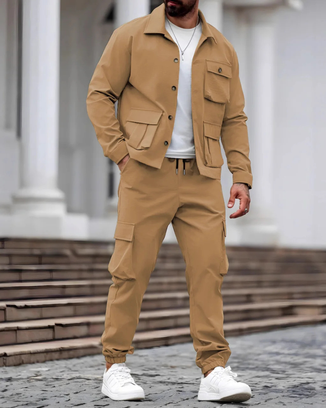 Men’s Utility Jacket and Cargo Joggers Set