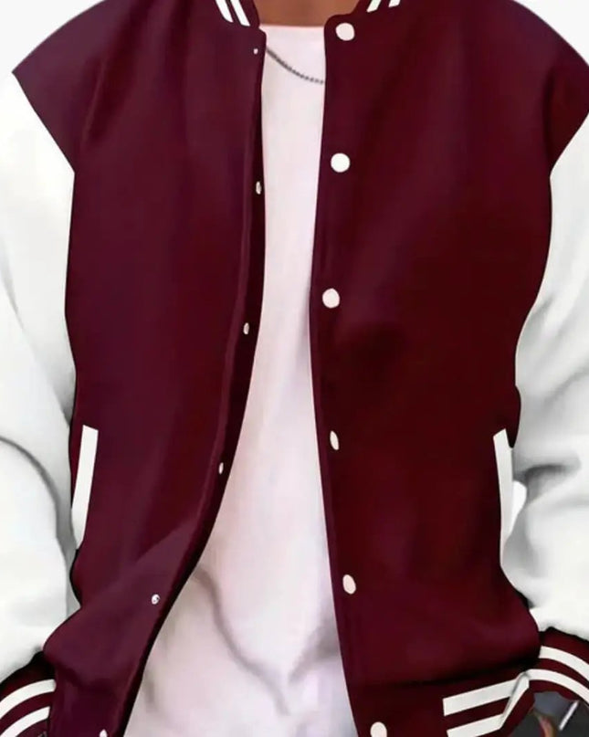 Men’s Varsity Snap Button Jacket