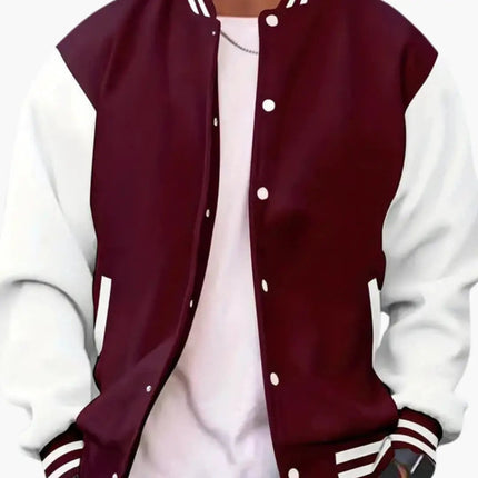 Men’s Varsity Snap Button Jacket