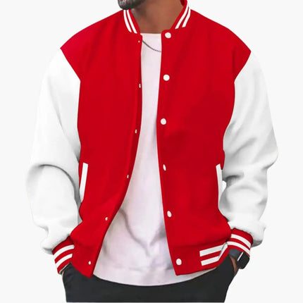 Men’s Varsity Snap Button Jacket
