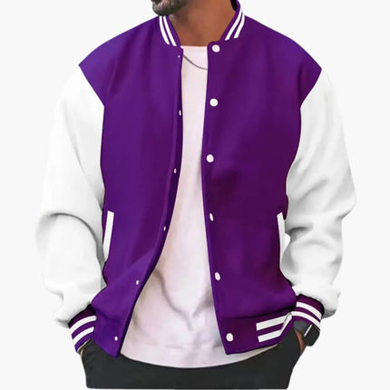 Men’s Varsity Snap Button Jacket