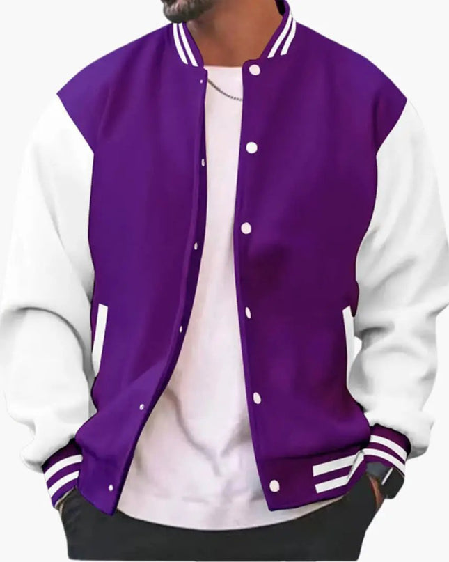Men’s Varsity Snap Button Jacket