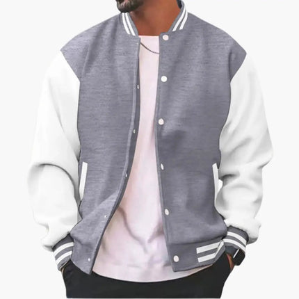 Men’s Varsity Snap Button Jacket