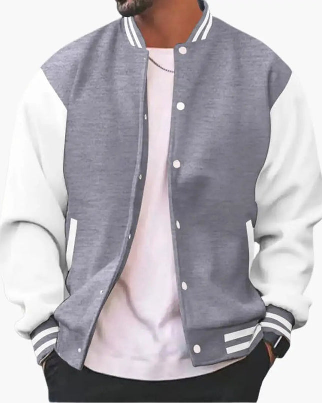 Men’s Varsity Snap Button Jacket