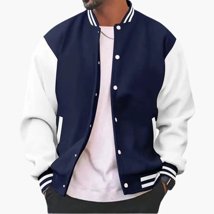 Men’s Varsity Snap Button Jacket