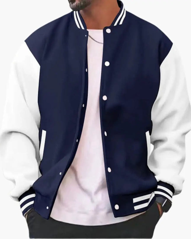 Men’s Varsity Snap Button Jacket