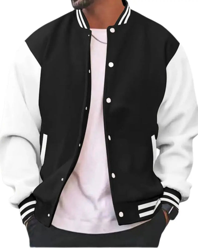 Men’s Varsity Snap Button Jacket