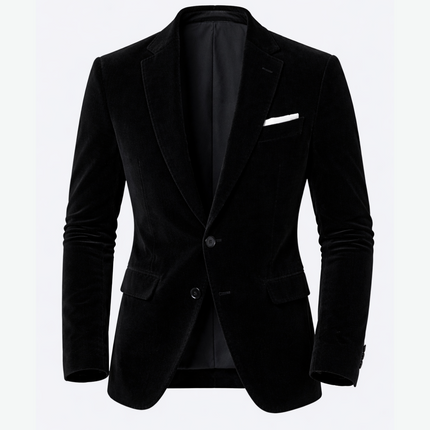 Men’s Velvet Notched Lapel Blazer