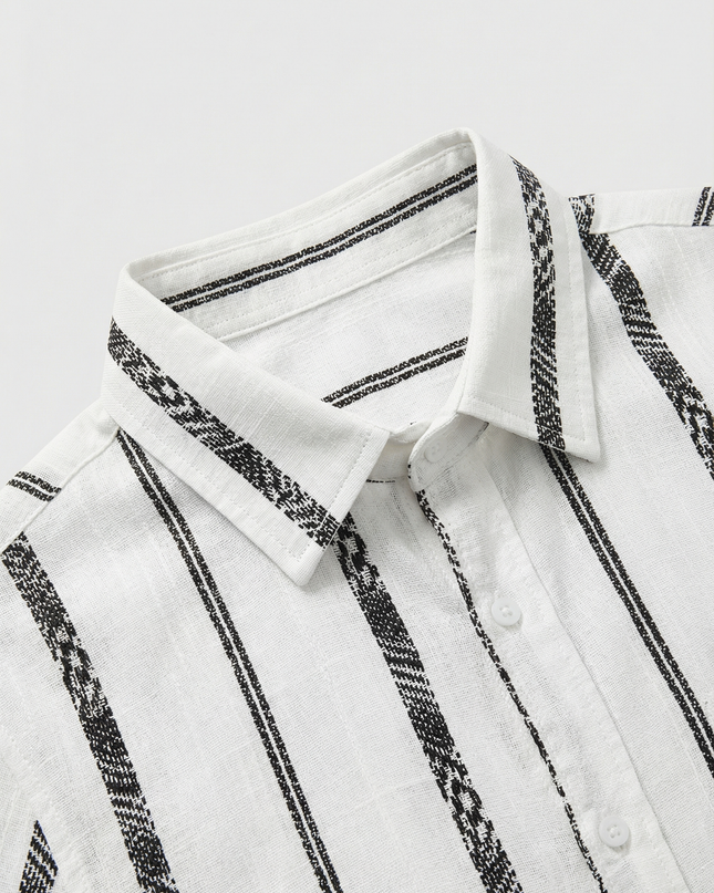 Men’s Vertical Stripe Short Sleeve Shirt