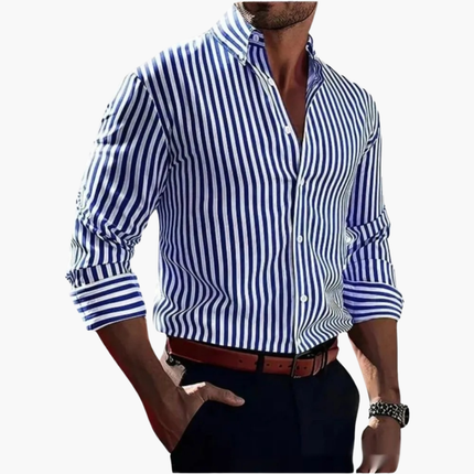 Men’s Vertical Stripe Slim Fit Shirt