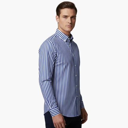 Men’s Vertical Stripe Slim Fit Shirt